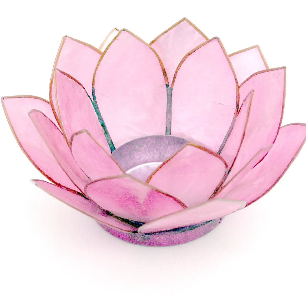 Pink Capiz Lotus Tealight | La Jolla Soap Company