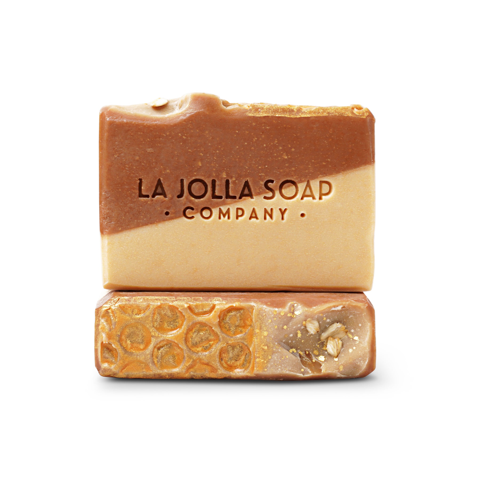 La Jolla Soap Company - Goat Milk and Honey. This Artisan Soap is made with real organic Goat milk-high in vitamins, minerals and alpha hydroxy acids which helps to gently exfoliate dead skin cells while nourishing your skin. Enriched with organic honey, oat flour and oat extract for some extra skin soothing goodness.  The lather is smooth and creamy.